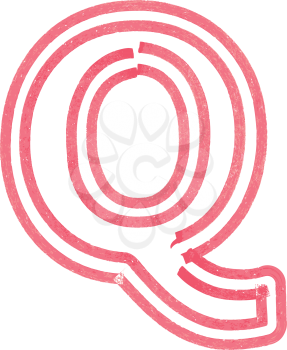 Capital letter Q vector illustration
