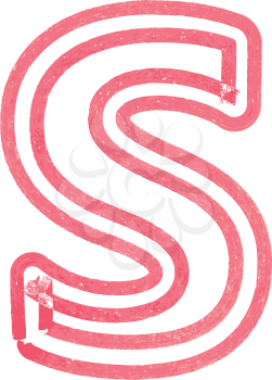Capital letter S vector illustration