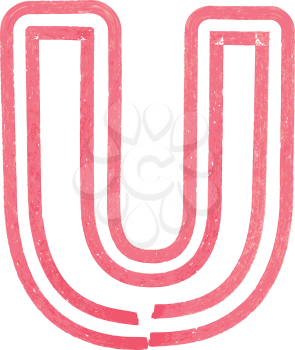 Capital letter U vector illustration