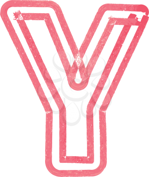 Capital letter Y vector illustration
