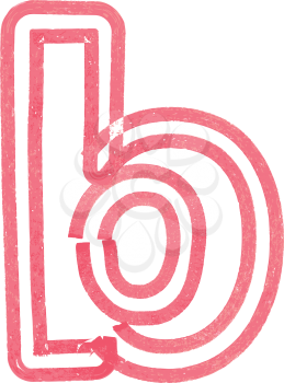 letter b lowercase vector illustration