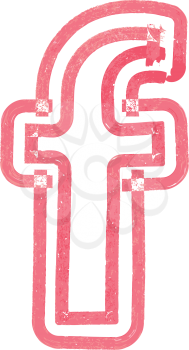 letter f lowercase vector illustration