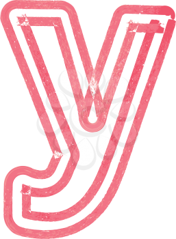 letter y lowercase vector illustration