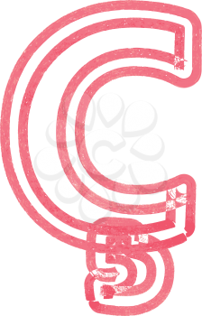 Abstract Symbol made with red marker vector illustration