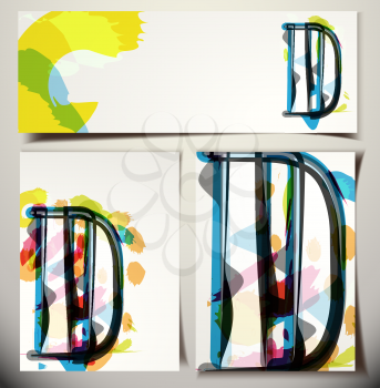 Artistic Greeting Card Font vector Illustration - Letter D