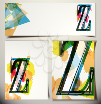 Artistic Greeting Card Font vector Illustration - Letter Z