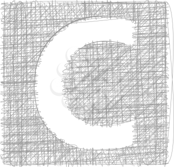 Freehand Typography Letter C
