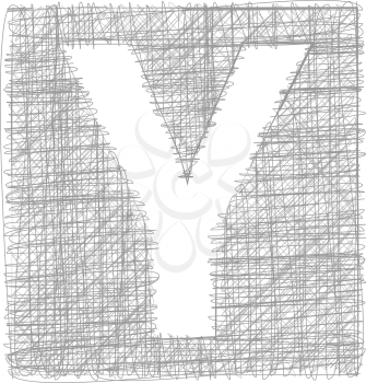 Freehand Typography Letter Y