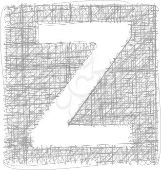 Freehand Typography Letter Z