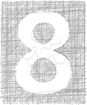 Freehand Typography Number 8