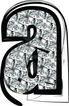 Diamond Font letter a
