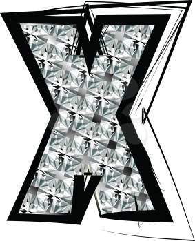 Diamond Font letter x