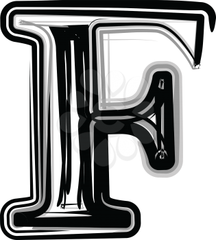 Freehand Typography Letter F