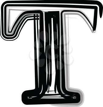 Freehand Typography Letter T