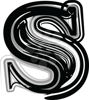 Freehand Typography Letter s