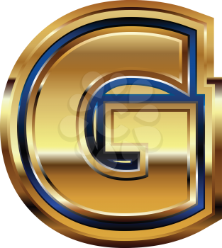 Golden Font Letter G