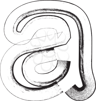Grunge Font. Letter a