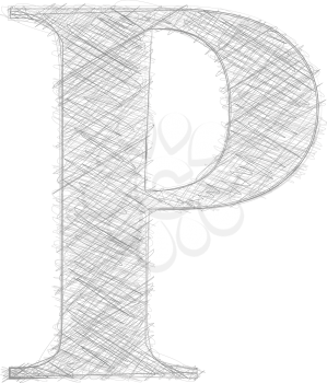 Freehand Typography Letter P