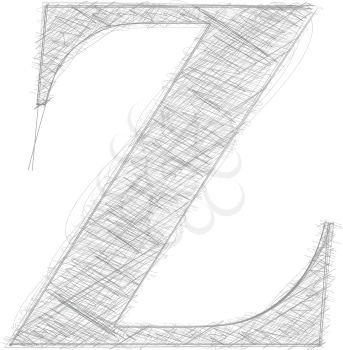 Freehand Typography Letter Z