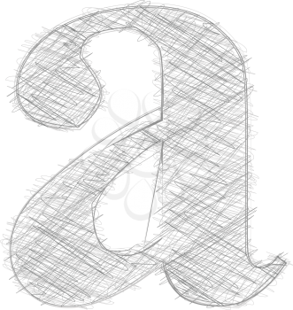 Freehand Typography Letter a