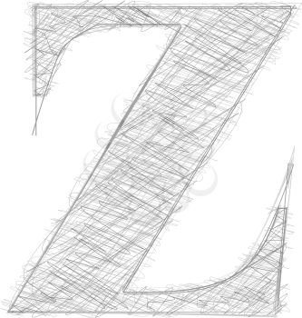 Freehand Typography Letter z