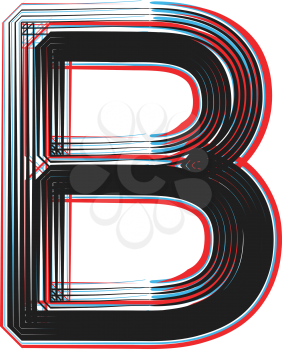 Font illustration letter B