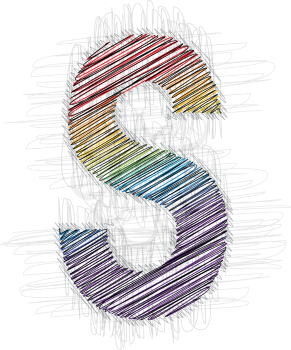 Hand draw font LETTER S