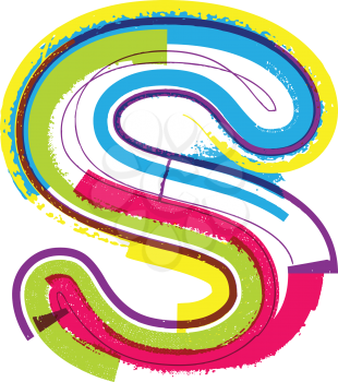 Colorful Grunge LETTER s
