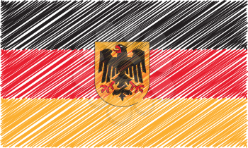 German flag, vector illustration
