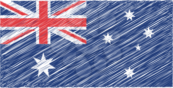 Australian flag, vector illustration