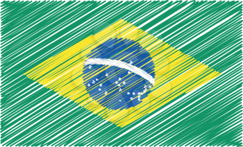 Brazilian flag, vector illustration