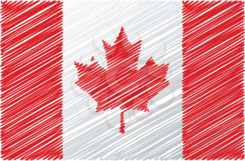 Canadian flag, vector illustration