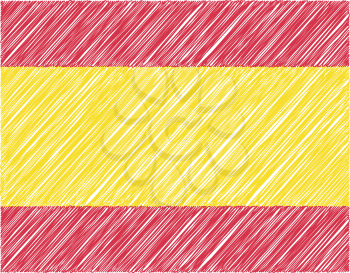 Spain flag, vector illustration