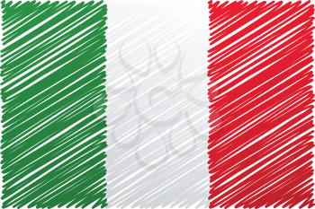 Italian flag, vector illustration