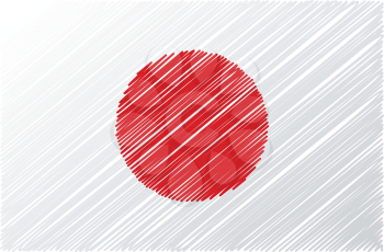 Japanese flag, vector illustration