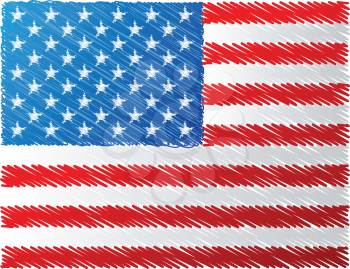 Us flag, vector illustration