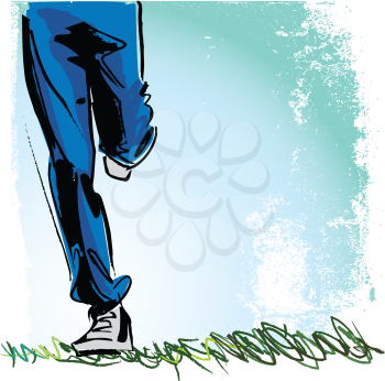 Running man, Vector illustration