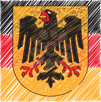 German coat of arms, vector illustration