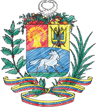 Coat of arms, Venezuela, vector illustration