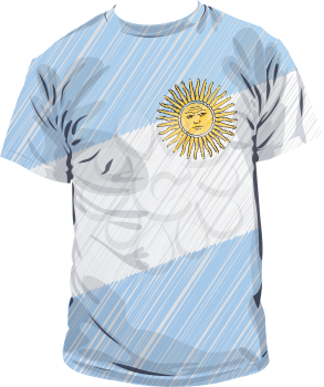Argentina tee, vector illustration