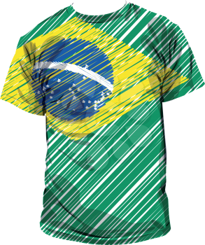 Brazilian tee, vector illustration