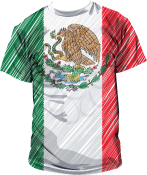 Mexico tee, vector illustration