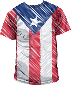 Puerto Rico tee, vector illustration