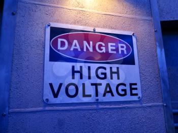 danger high voltage - sefety sign