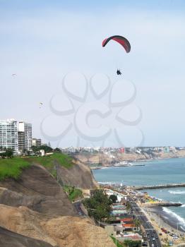 Stock Photo - Shot of the Green Coast beach in Lima-Peru July 2015