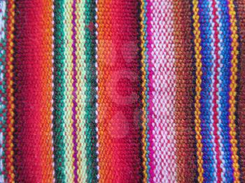 South America Indian woven fabrics colorful background