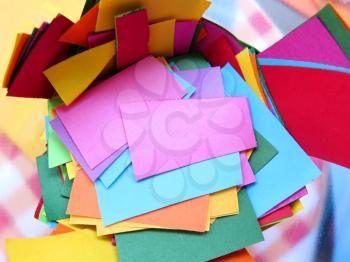 Pieces of colored paper - abstract background