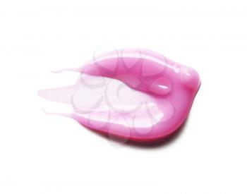 pink lipgloss isolated on white background