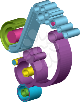 Abstract gear wheels vector illustration