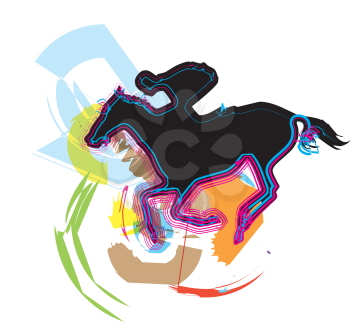 abstract horse illustration